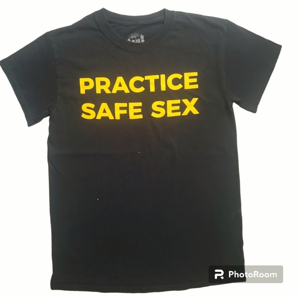Practice Safe Sex Tee by Danny Duncan Size Small Unisex - Picture 2 of 5